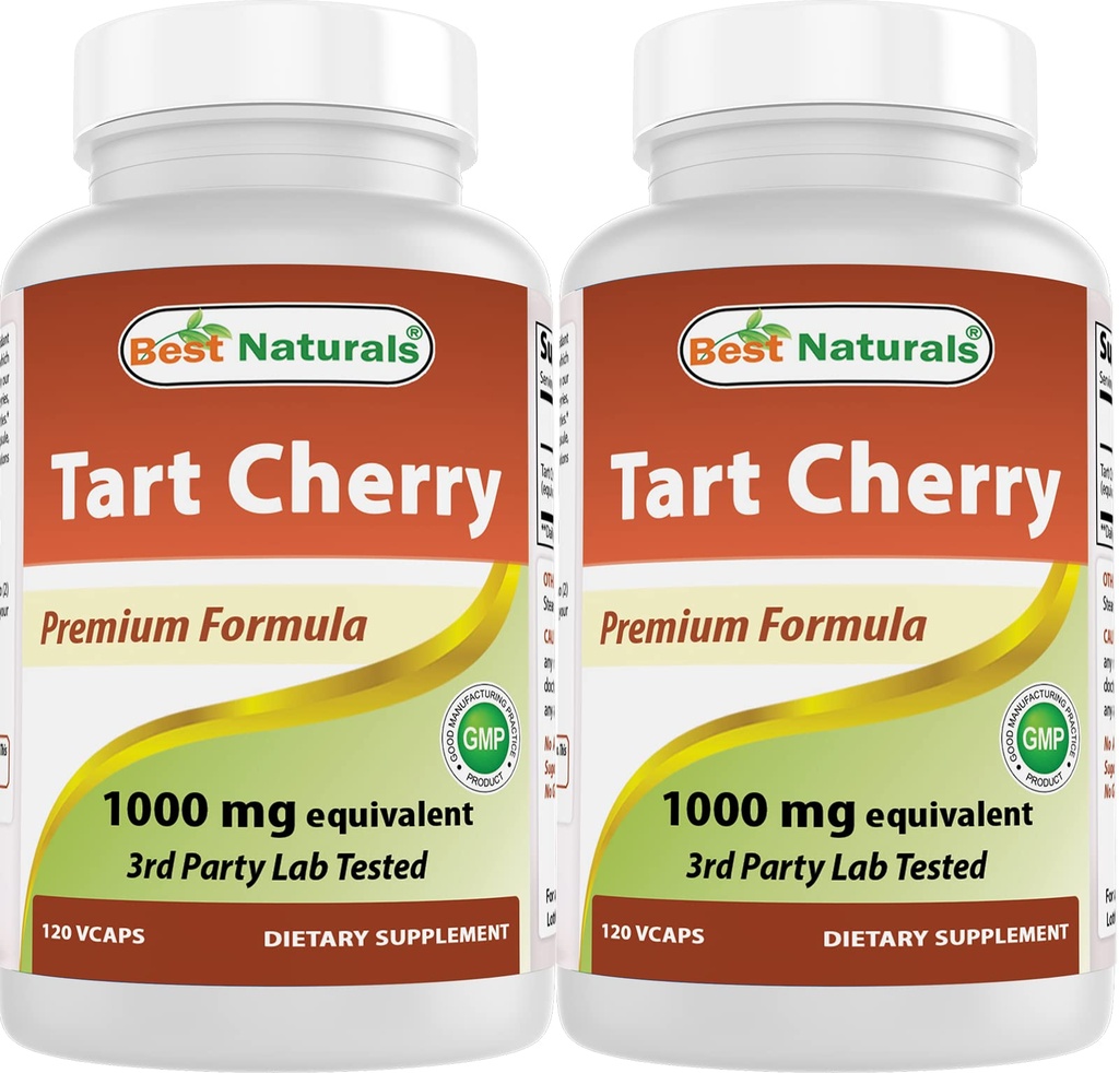 Najlepszy Naturals Tart Cherry Extract 1000 mg 120 Kapsułek (120 licz (opakowanie po 2))