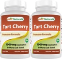 Najlepszy Naturals Tart Cherry Extract 1000 mg 120 Kapsułek (120 licz (opakowanie po 2))