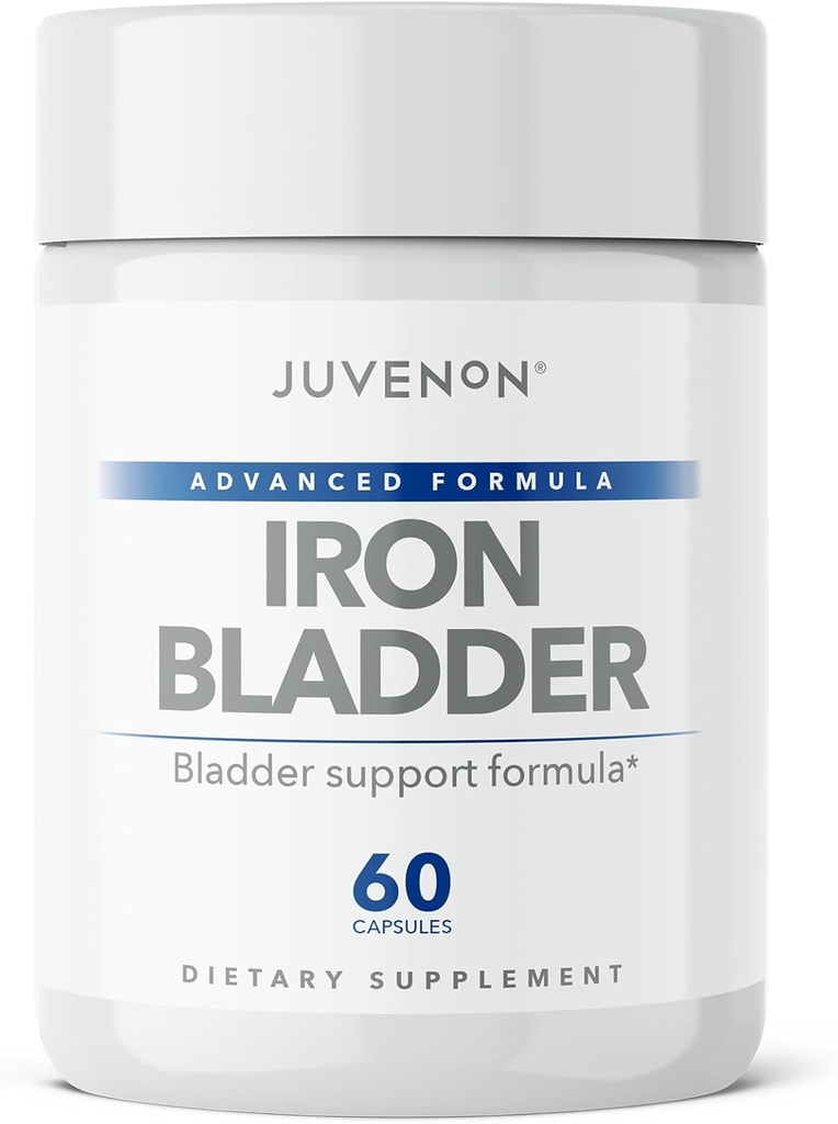 Juvenon Żelazny Bladder - Suplement ziołowy do zdrowej funkcji pęcherza - Wsparcie dla nietrzymania moczu z dyni Seed Extract, Ekstrakt Soy Germ, Saw Palmetto