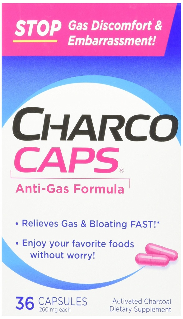 Anti-Gas Dietary Supplement Formula 36 Capsules