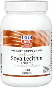 Rite Aid Soya Lecithina, Natural Dietetic Supplement, 1200mg 100 ea