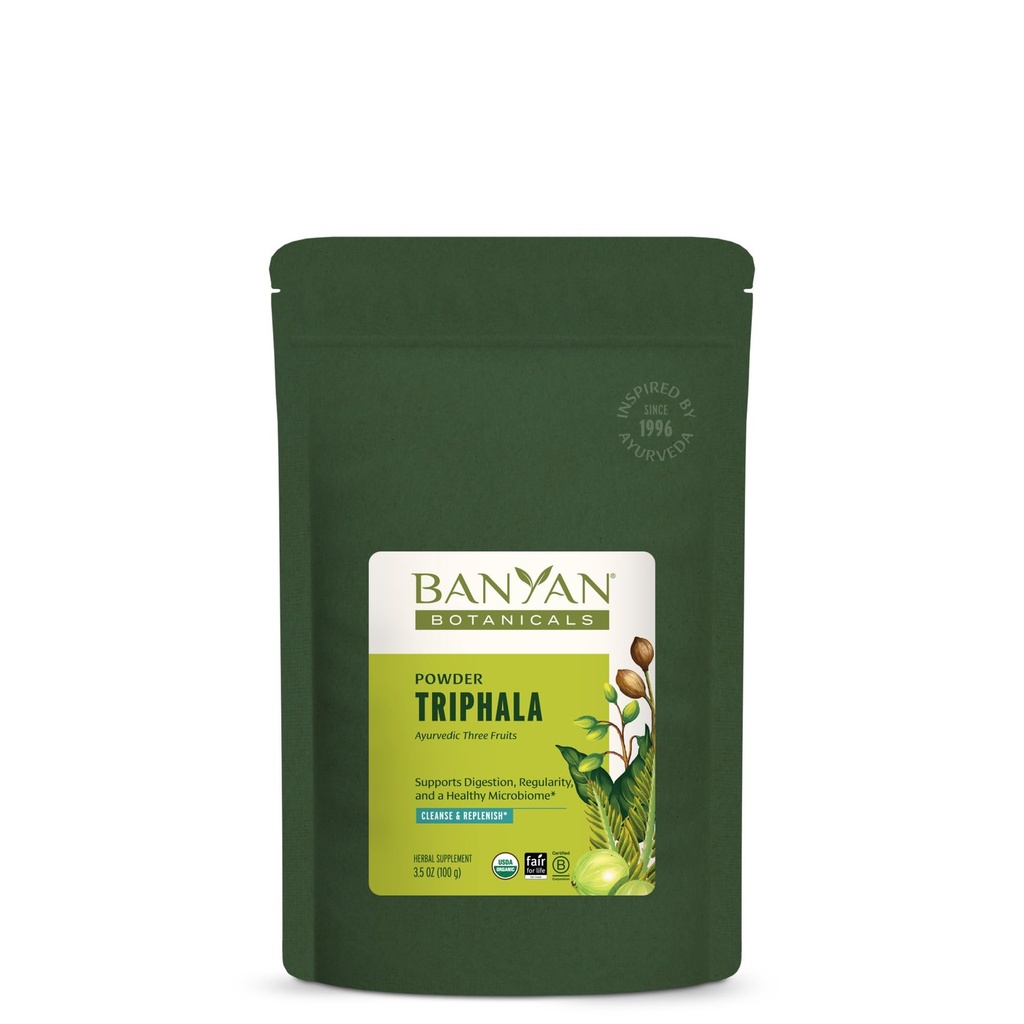 Banyan Botanicals Triphala Powder - Organic Disease Supplement with Amla, Haritaki & Bibhitaki - Disease, Colon Support & Healthy Gut Microbiome * - 3.5 oz - Non-GMO Sustainable Sourced Vegan