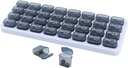 Monthly Pill Organizator, Duży Travel Pill Box 31 Day, Codzienne pill Case, Pill Holder Pojemnik na witaminy, Medycyna, Suplement, Olej rybny, Szary