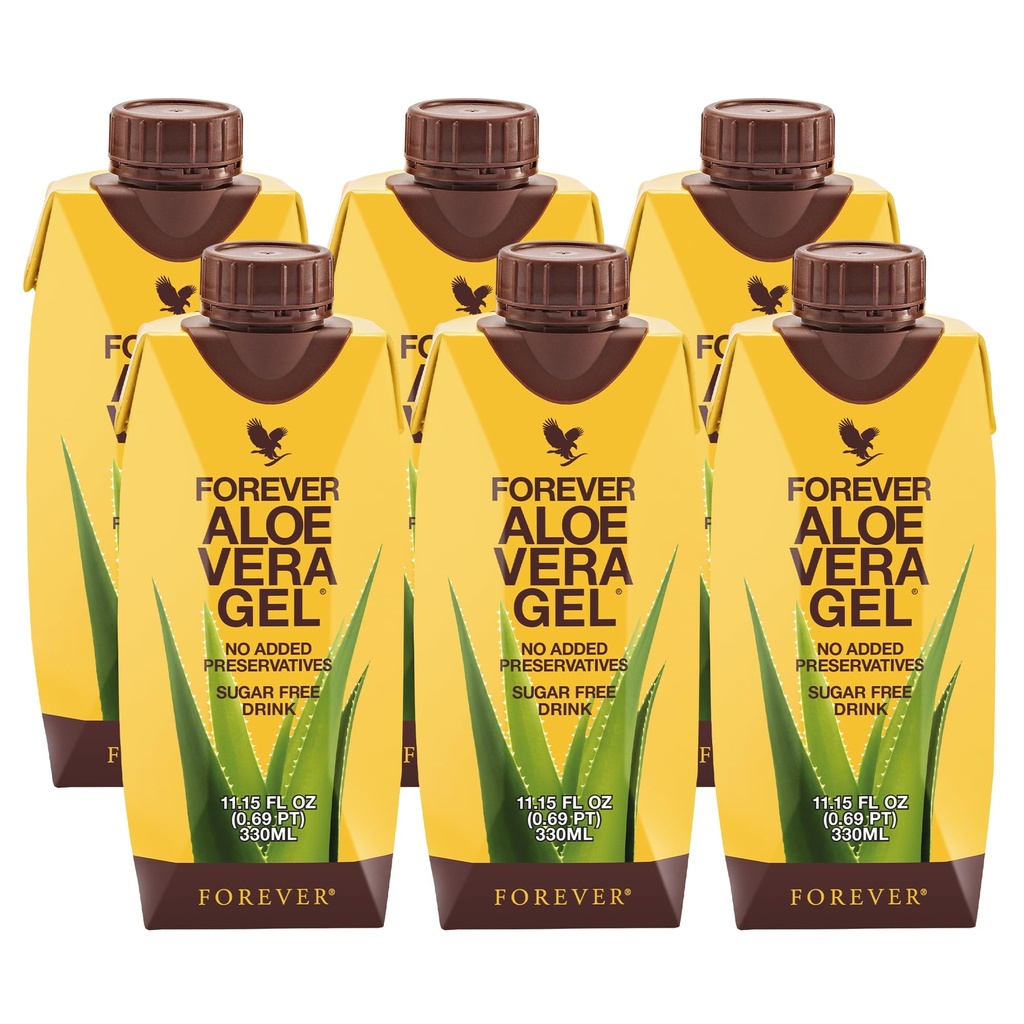 Zawsze żyjący - Aloe Vera Gel - 99,7% Czysty wewnętrzny liść Aloe Vera Sok - Preservative- Free - 11.15 fl oz (Opakowanie po 6)