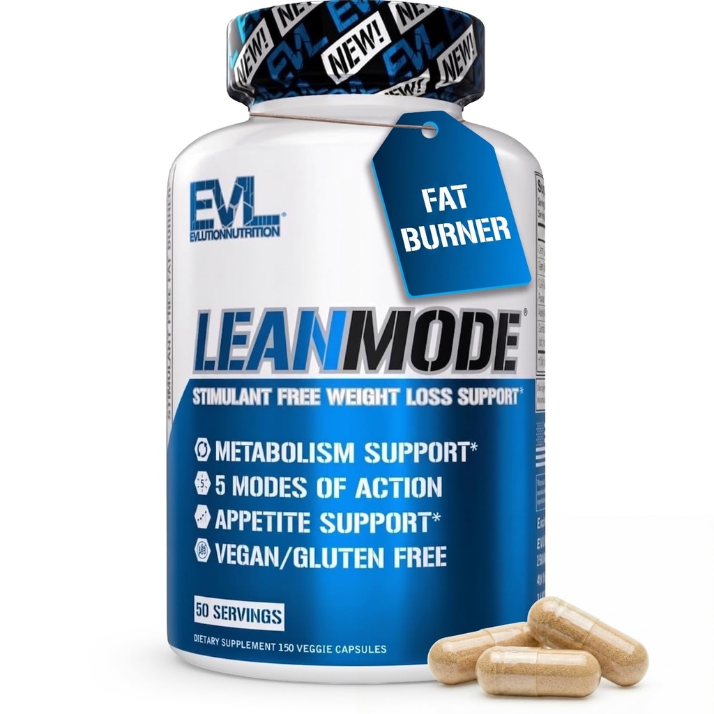 EVL Weight Loss Support Pills - Premium Multipurpose Apetite Metabolizm i tłuszcz Utrata Wsparcie dla mężczyzn i kobiet - LeanMode z Green Coffee Bean Extract CLA i Garcinia Cambogia - 50 Służenia