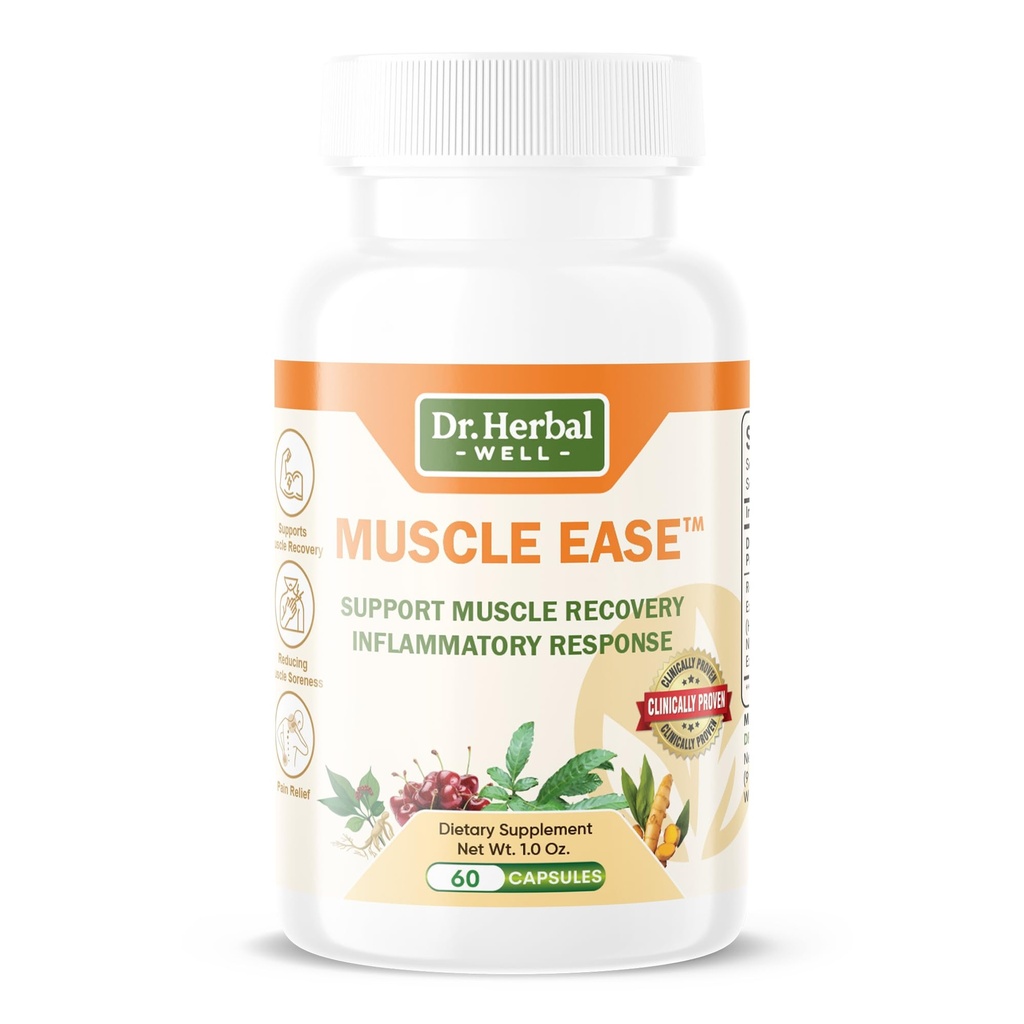 DR.HERBAL WELL Łatwość mięśniowa - Joint, Mięśnie i Nerve Wsparcie szybkiego działania Rescue Comfort Recovery Natural Herbal Supplement - (60 Kapsułki) MAX- Siła