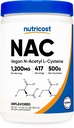 Nutricost N- Acetyl L- Cysteina (NAC) Proszek 500 Grams - Vegan NAC, Non-GMO, Gluten Free