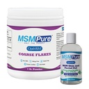 KALA HEALTH MSMPURE MSM Grube płatki 1lb i MSM Gel z organicznym Aloe 8oz Bundle