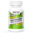 DEVA Vegan Glukozamina MSM & Chondroitin + Turmeric, WOR, Boswellia, Kwas hialuronowy & More, Ulepszony Non-Animal Formula, 90 Tabletki