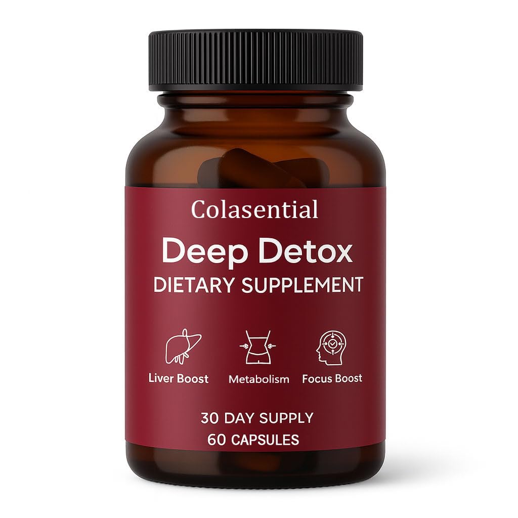 Colasential Max Liver Detox Capsules, Liver Cleanse Detox & Repair with Ginger Root, Hyssop Leaf, Support Natural Liver Cleansing, Digestion & Overall Health