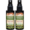 Barlean 's 2 Pack Olive Leaf Complex Throat Spray with Peppermint, Lemon, and Sage for Itchy Throat Relief, Immune Supplement, Liquid blended Extract, 1.5 oz