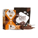 NuGo Slim Dark Chocolate Crunchy Peanut Butter, 17g Vegan Protein, 3g Sugar, 12 Hrabia i NuGo Plant Protein Powder, 20g Protein, 3g Sugar, 25 Servings