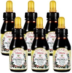 Utrzymanie zdrowego poziomu glukozy i zdrowia układu sercowo- naczyniowego - 6 butelek Value Pack Brazylijczyk Green Bee Propolis Liquid Glicolic Extra- Non Alcoholic, Wolny od wosku, Bez cukru (PG)