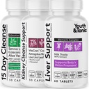 Młodzież & Tonic 3X Body Cleanse i Detox pigułki dla kobiet i mężczyzn z wątrobą, Nerki, Suplementy Colon do wspierania zdrowych funkcji i dla utraty niechcianych zanieczyszczeń i odpadów metabolicznych. kapsułki