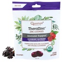 Quantum Health TheraZinc Organic Cynk Lozenges Elderberry & Honey - Wsparcie immunologiczne dla dorosłych i dzieci 12 + Naturalnie Smaczne Raspberry Szybka ulga bez posmaku - 18