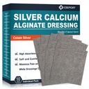 Ag Srebrny Alginat Wapnia opatrunek opatrunek 3 "x 3" (Pack of 10), Miękki Bardzo Absorbent Silver Rana opatrunek, Non- Adhesive opatrunek do pielęgnacji rany, Bezbolesny usuwania Gauze Pads dla ran