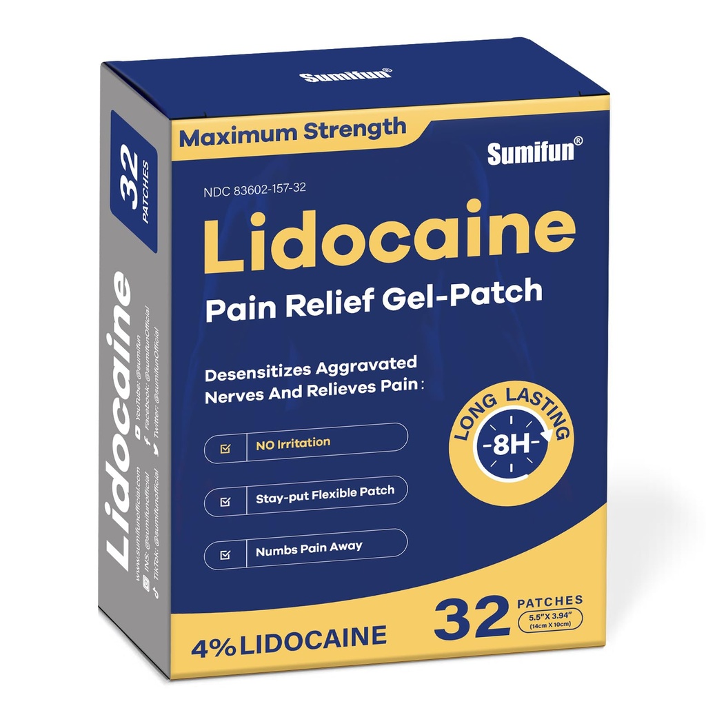 Sumifun 4% Lidocaine Patches Maximum Strength