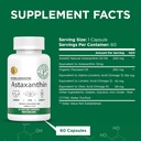 Nowa Zelandia - Astaksantyna 12 mg z mikroalg Haemococcus Pluvialis - 60 żeli miękkich - GMO & Gluten Free - Przeciwutleniacz - Wspiera wspólną mobilność i post ćwiczenie Odzysk, Skóra i zdrowie oczu