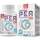 Liposomal Palmitoyletanolamid 1000 mg + Luteolin 100 mg, Groszek mikronizowany 99% Wysoko Oczyszczony - Zwiększona absorpcja i Biodostępność, 60 Softgels