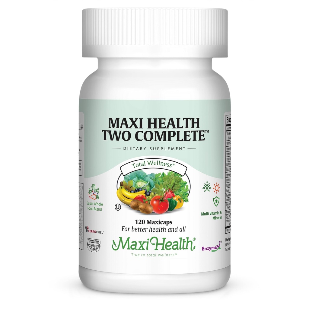 Maxi Health Two Complete - Multivitamin and Minerals - Pełna moc - 120 Kapsułek - Kosher