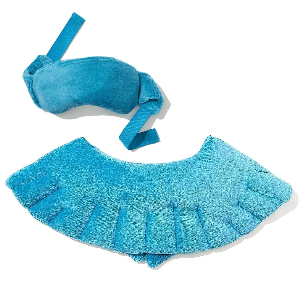 NatraCure Microwavable Moist Heat Shoulder Wrap and Warming Eye Mask with Silica Beads