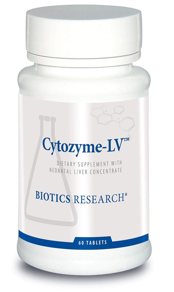 Badania biologiczne Cytozyme LV Neonatal Wątroba, Wspiera zdrowe czynności wątroby i albuminy surowicy, Doskonałe źródło witaminy B i żelaza, Glukoza, Katalizaza, Potężny przeciwutleniacz 60 Tabletki