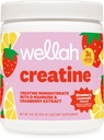 Wellah Creatine for Women - Monohydrat kreatora z ekstraktem Dandelion & Cranberry (50 Sług, Lemoniada truskawkowa)