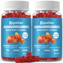 Gummy Ashwagandha dla kobiet i mężczyzn - Wsparcie immunologiczne i zwiększona energia - Suplementy Ashwagandha dla mężczyzn i kobiet - Naturalny aromat truskawkowy (120 Count)