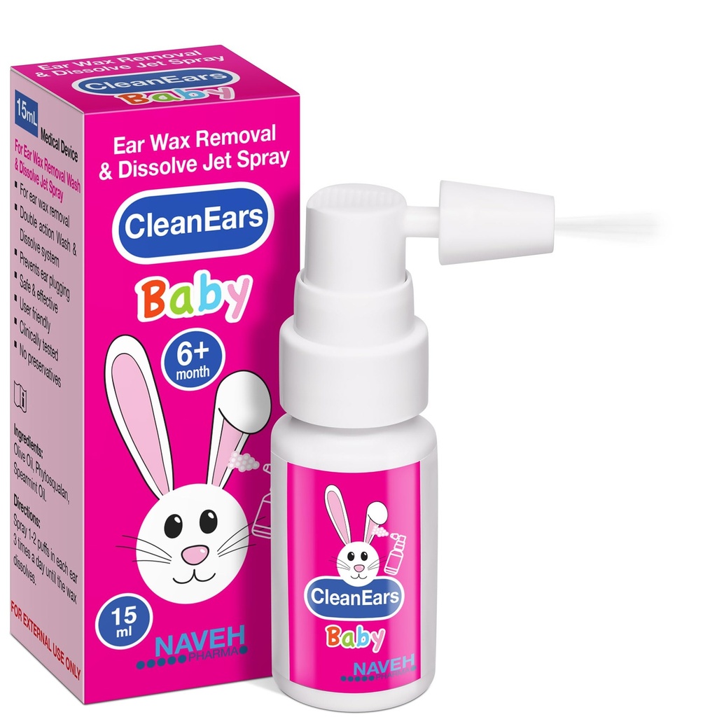 NAVEH PHARMA ® CleanEars Baby Biods 124; Szybkie działanie rozpylania Uszy Wax opryskiwacza 124; Breaks Down & Rozpuszcza Wosk z uszu w zaledwie 1 Leczenie 124; Klinicznie udowodnione, aby być 300% bardziej skuteczne 124; Olej mineralny, Delikatny i bezpieczny 124; 0,5 OZ
