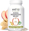 Matys Acid & Infersition Relief Kapsułki, Safe Antacid Alternatywa dla Sporadycznego Refluks Kwasu & Heartburn, Made with Apple Cider Ocet, Soy & Gluten Wolne kapsułki wegetariańskie, 60 Hrabia, 30 Servings