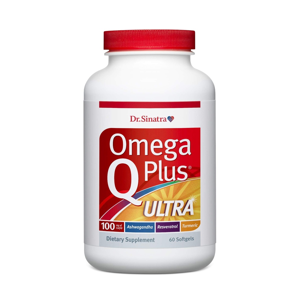 Dr Sinatra Omega Q Plus Ultra Neder124; Zaawansowane, Kompleksowe Wsparcie dla Zdrowia Serca & Zdrowe Starzenie się z Ashwagandha dla Stress Relief