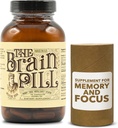 The Brain Pill 90 Kapsułki - Organic Brain Booster Supplement - Memory Pills for Brain w / Ginkgo Biloba Kapsułki, Lwie 's Mane & Sage - Brain Booster Supplement for Focus, Pamięć, Jasność, Energia