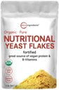 Micro Składniki Organic Fortified Nutritional Yeast Flakes, 2lb (32oz) 124; Bogaty w białko wegańskie, Witaminy B, & Beta- Glucans & 124; Keto Friendly, nabiał bezserowe Substitute, Non-GMO, Gluten Free