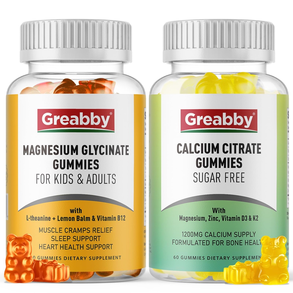 Glucynian magnezu, Gummie z cytrynianu wapnia dla dzieci i dorosłych, Wsparcie dla kości
