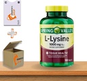 L- Lysine 1000 mg tabletki • Immune Support & Skin Health • 100 Licz przez Spring Valley + Nalepka Vena (Opakowanie po 1)