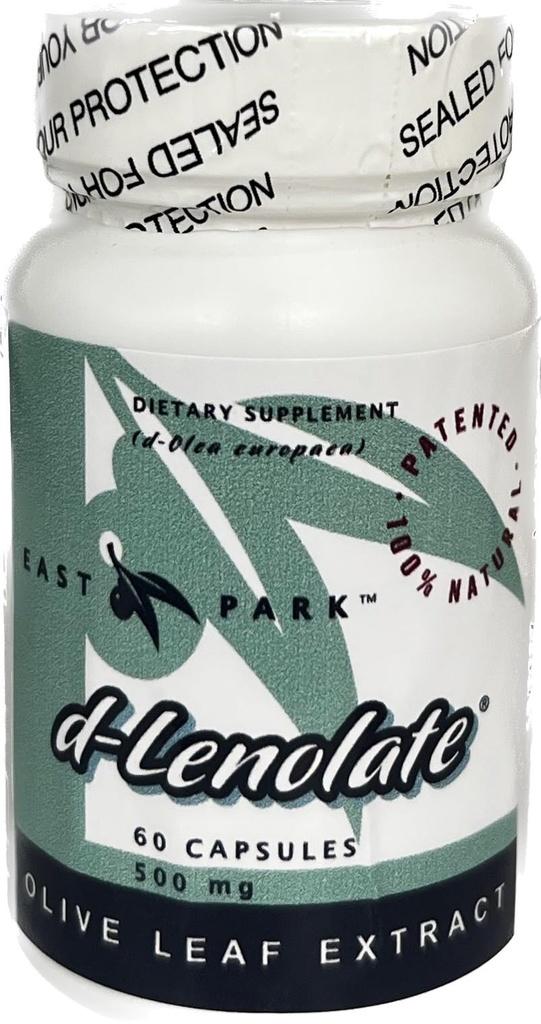 Ekstrakt East Park Olive Leaf (OLE) Super Siła d- Lenolan 500mg XI124; 18% lub więcej Oleuropeiny Immune System Booster 124; 60 Kapsułki wegetariańskie (Non-GMO)