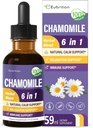Rumianek ziołowy ekstrakt krople, Natural Calm Herbal Tincture Supplement w / Kwiat Pasji, St. John 's dziurawiec, Lavender, Reishi, & Echinacea dla Relaxation Support & Wsparcie immunologiczne. 2oz