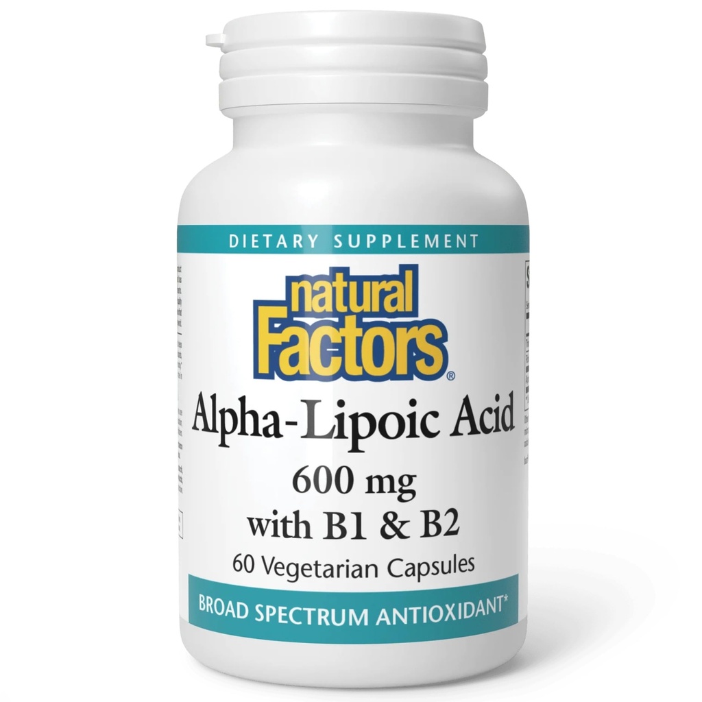 Naturalne czynniki Kwas alfa- lipowy + B 600 mg, 60 kapsułek