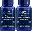 Life Extension Super Bio- Curcumin Turmeric Extract 400mg, 90 Veg Caps (Opakowanie 2) - Kapsułka wegetariańska - Nie-GMO - Wysoko wchłaniany
