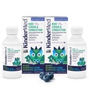 KinderMed Kids' Daytime Cough & Congestion Medicine, Ages 4-11 Years, No Dyes, No Artificial Flavors, No Artificial Sweeteners, Vegan, Non-GMO, Gluten Free, Organic Berry Flavor, 4 fl. oz (Pack of 2)
