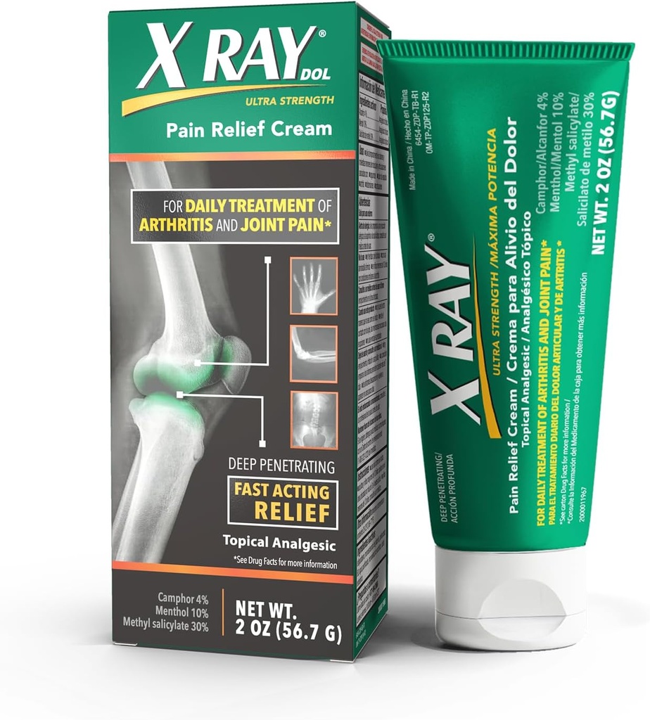 X Ray Dol Topical zapalenie stawów ból Reliever śmietany, do codziennych stawów i mięśni ból, Pełna moc recepty, Szybkie działania ulgi, 2 uncje