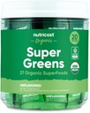 Nutricost Organic Super Zielone (Nieflawored) 20 Stickpack - Bez glutenu, Nie-GMO