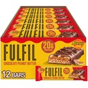 FULFIL Chocolate Peanut Butter Flavored Protein Bar Made with REESE's Peanut Butter, Gluten Free with 20g Protein, Pantry Staples, 12 Count