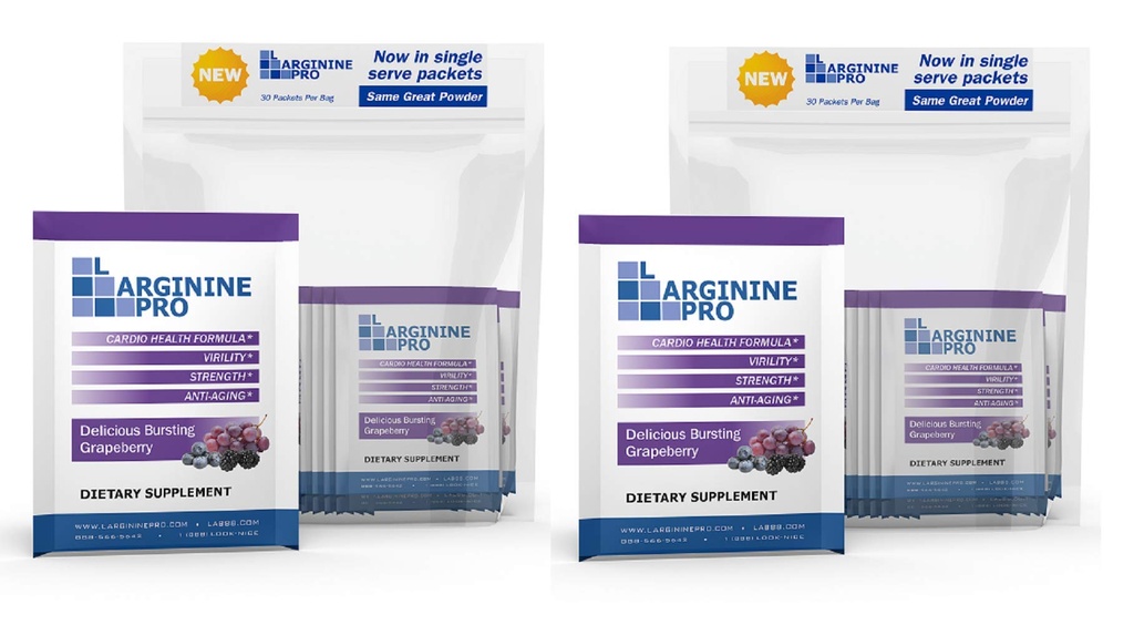 | 5,500mg L-Arginine Plus L-Citrulline 1,100mg Grape Powder Drink Mix Supplement for Increased Nitric Oxide Production