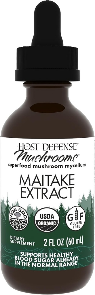 Ekstrakt Maitake Defense - Immune & Cellular Health Support - Herbal Supplement with Maitake Mushroom & Mushroom Mycelium - Liquid Supplement - 2 fl oz (60 Servings) *