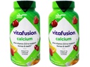 VitaFusion Wapń 500 mg Suplement diety Gumumie Naturalne owoce i smaki śmietankowe - 100 ct, Opakowanie 2