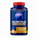 healmix Neuro Plus Focus Booster - Advanced Brain Supplement z witaminą B6, B12, Folate - Poprawia pamięć, koncentrację, mentalną klarowność i funkcje poznawcze - 120 kapsułek