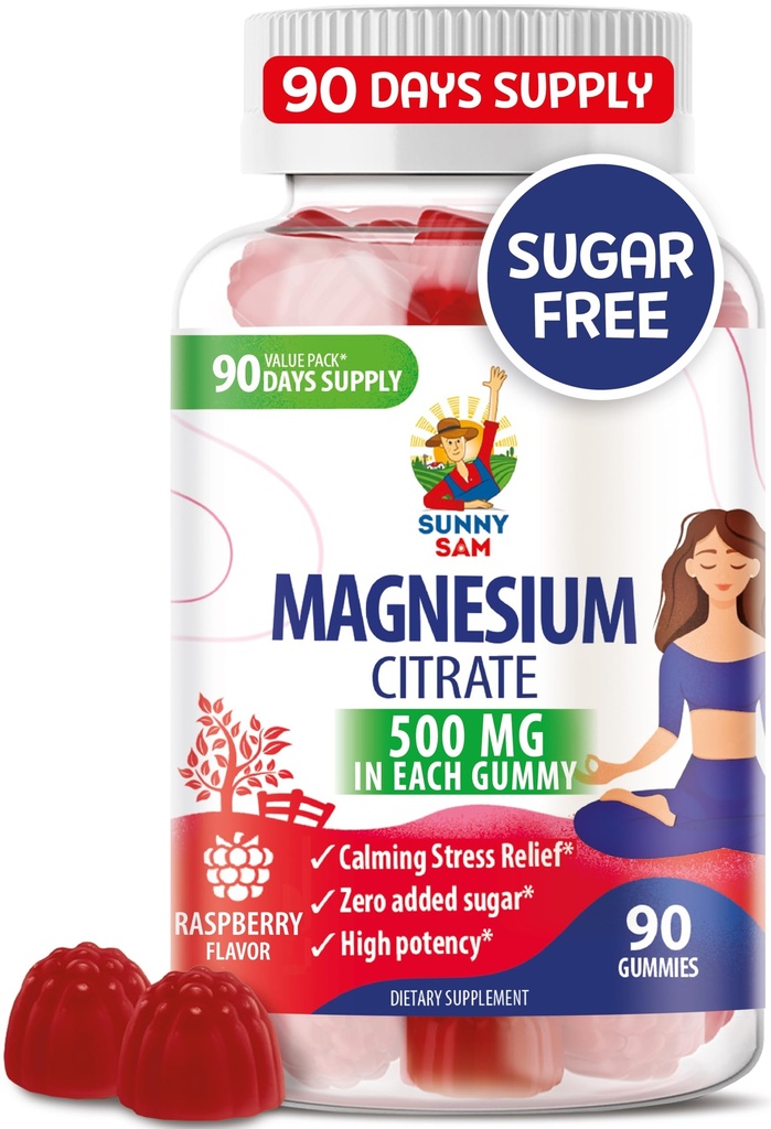 Magnezu Gummies dla dzieci i dorosłych - 500mg - Recime Magnezu Chews - Magnezu Citrate Chewable Supplement for Mood & Support Muscle