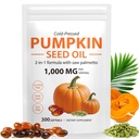 ZIXAOK Pumpkin Seed Oil with Saw Palmetto, 1000mg for Hair Growth, Prostate & Urinary Health, Non-GMO, 300 Softgels, Cold-Pressed, Gluten-Free