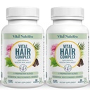 Vital Hair Complex - Witaminy wzrostu włosów dla kobiet i mężczyzn - Biotyna i witamina B - Suplement wzrostu włosów dla zdrowej skóry włosów i paznokci - Hormon i gluten Wolna - Witaminy włosów dla kobiet